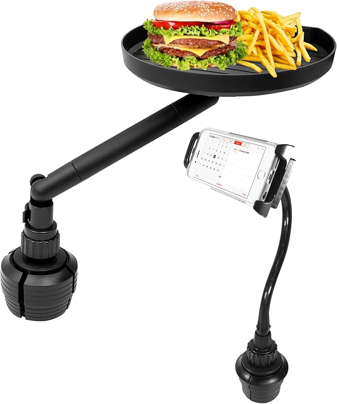 Macally Cup Holder Food Tray and a Cup Holder Tablet Mount, On The Road Essentials!
