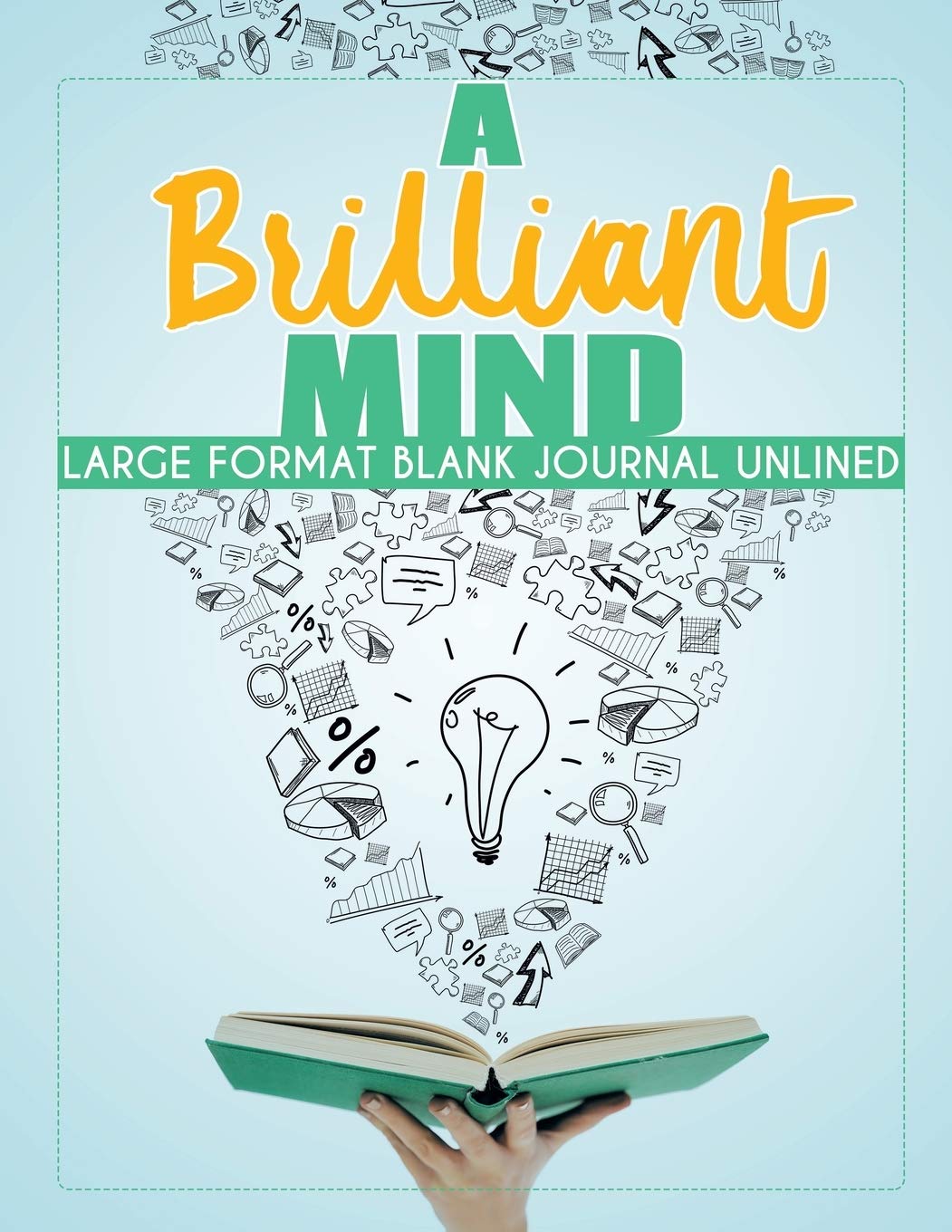 A Brilliant Mind Large Format Blank Journal Unlined