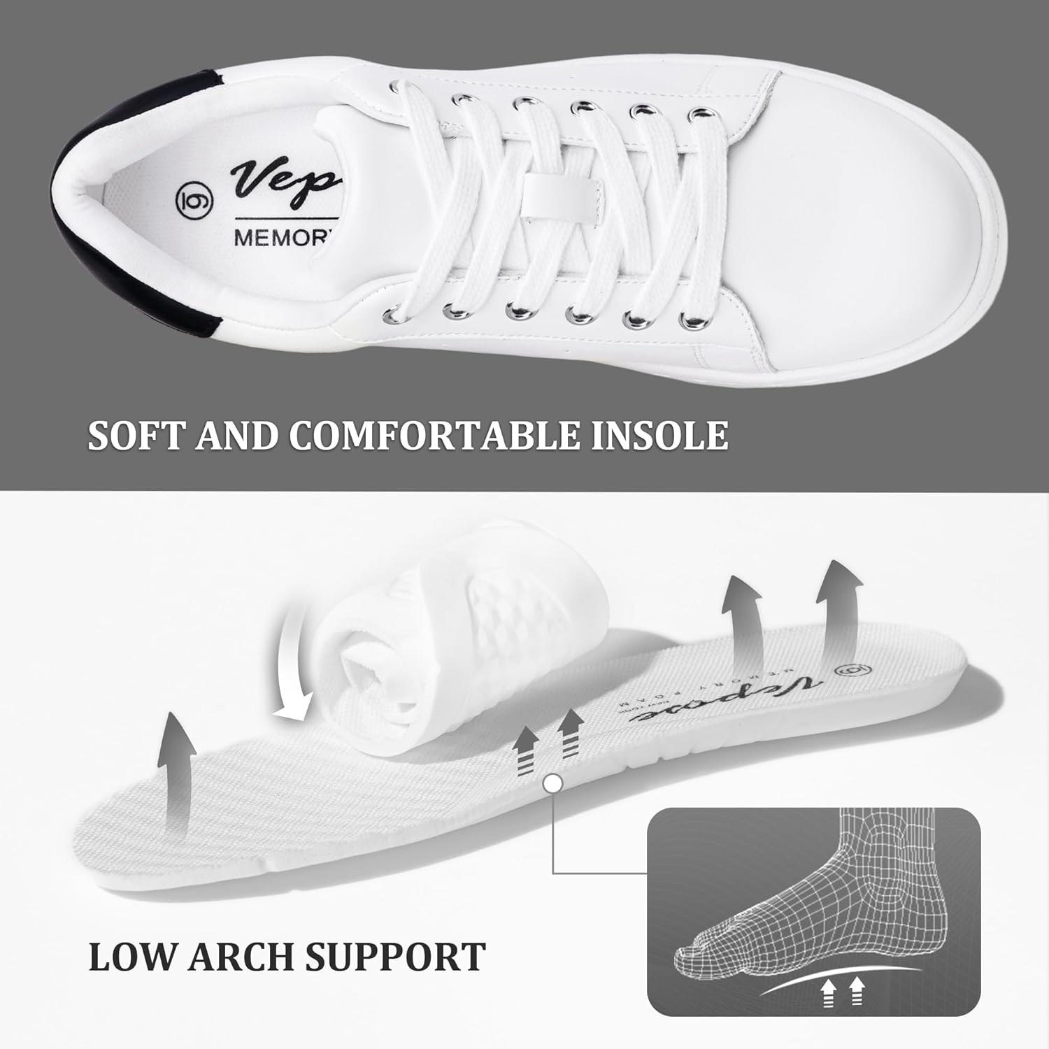 Vepose Women's Fashion Sneakers Casual Shoes Comfortable Dress Sneaker 2.0 - Image 4