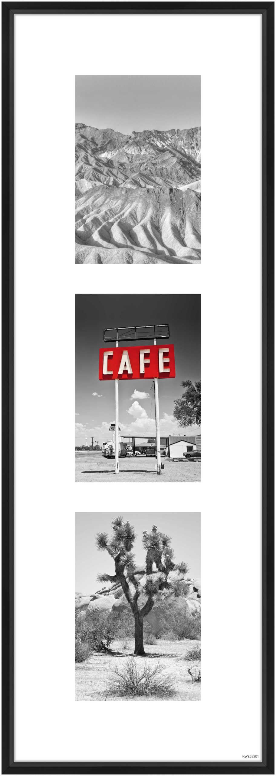 Nielsen Gallery Picture Frame 20X60Cm With Mount For 3 Pictures 4X6Black from B&Q
