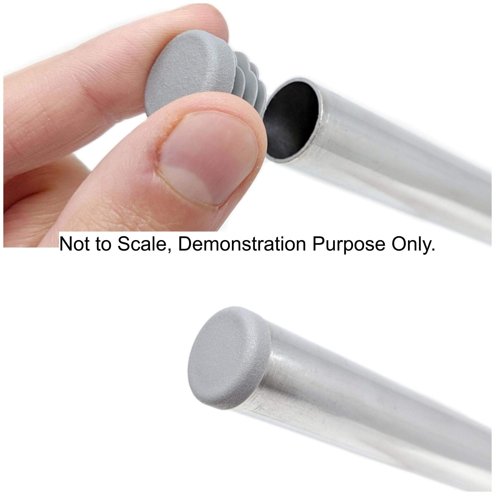 Lot De 4 Embouts Ronds Striés En Plastique Noir De 50 Mm De Diamètre, Fabriqués En Allemagne (voir La Deuxième Image Pour Les Dimensions