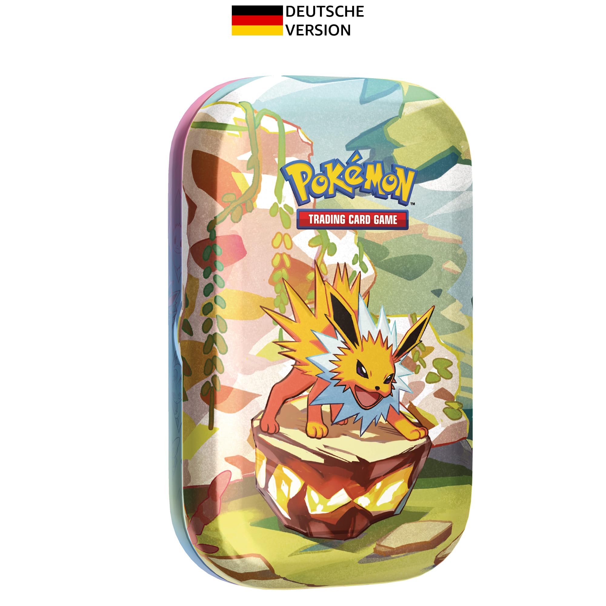 Pokémon - Gra karciana kolekcjonerska: Mini-Tin-Box Karmesin & Purpur – Pryzmatyczne zmiany: Blitza (2 boosterpacks i 1 moneta)