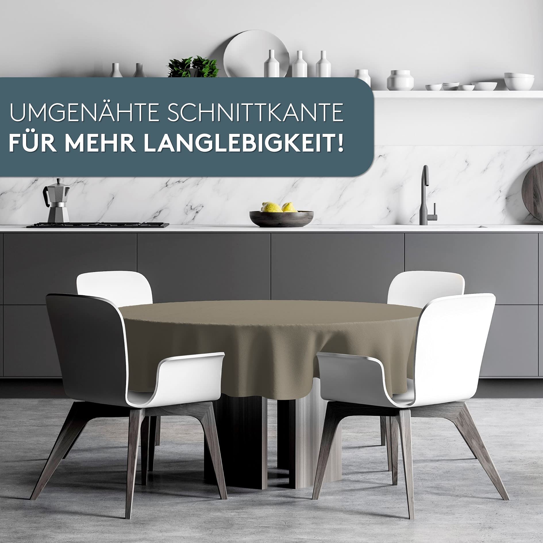 LILENO HOME Mantel Lavable [140 X 220 Cm] En Marrón – Tejido