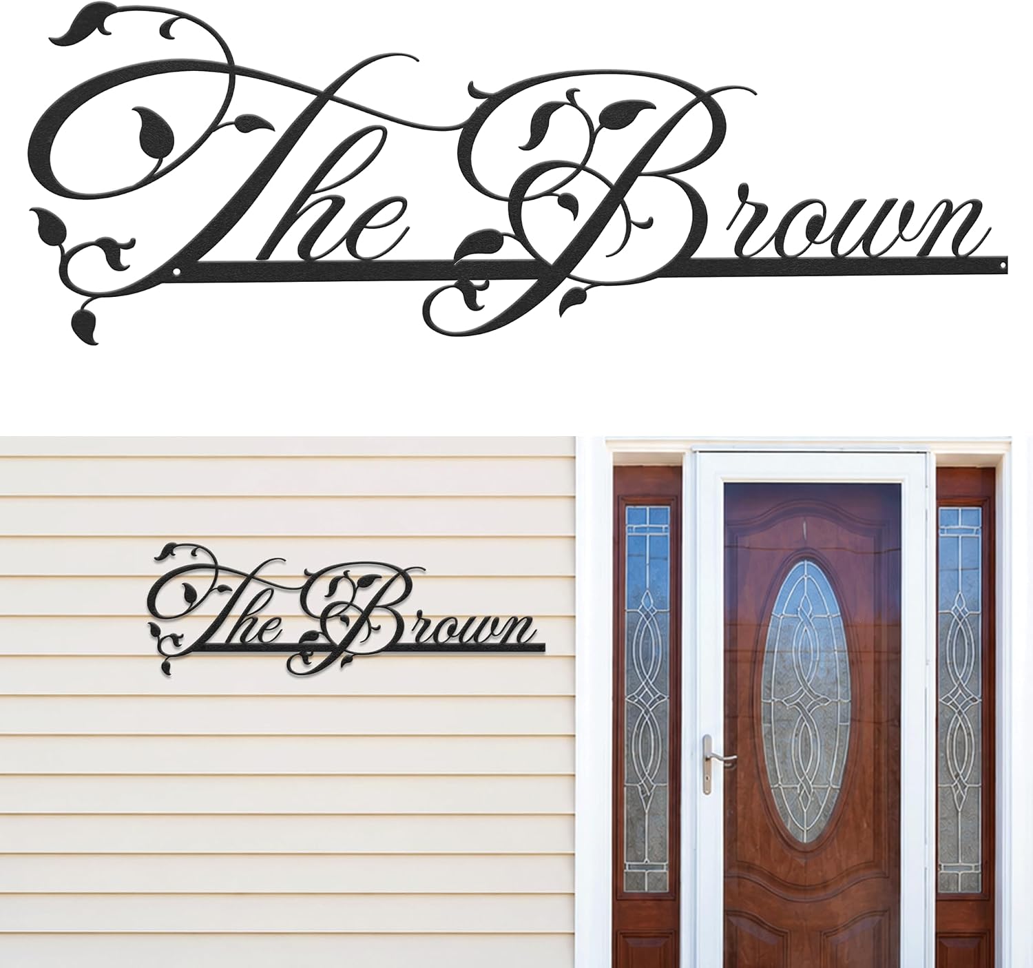 Amazon.com: Personalized Family Name Sign, Custom Last Name Sign, Metal ...