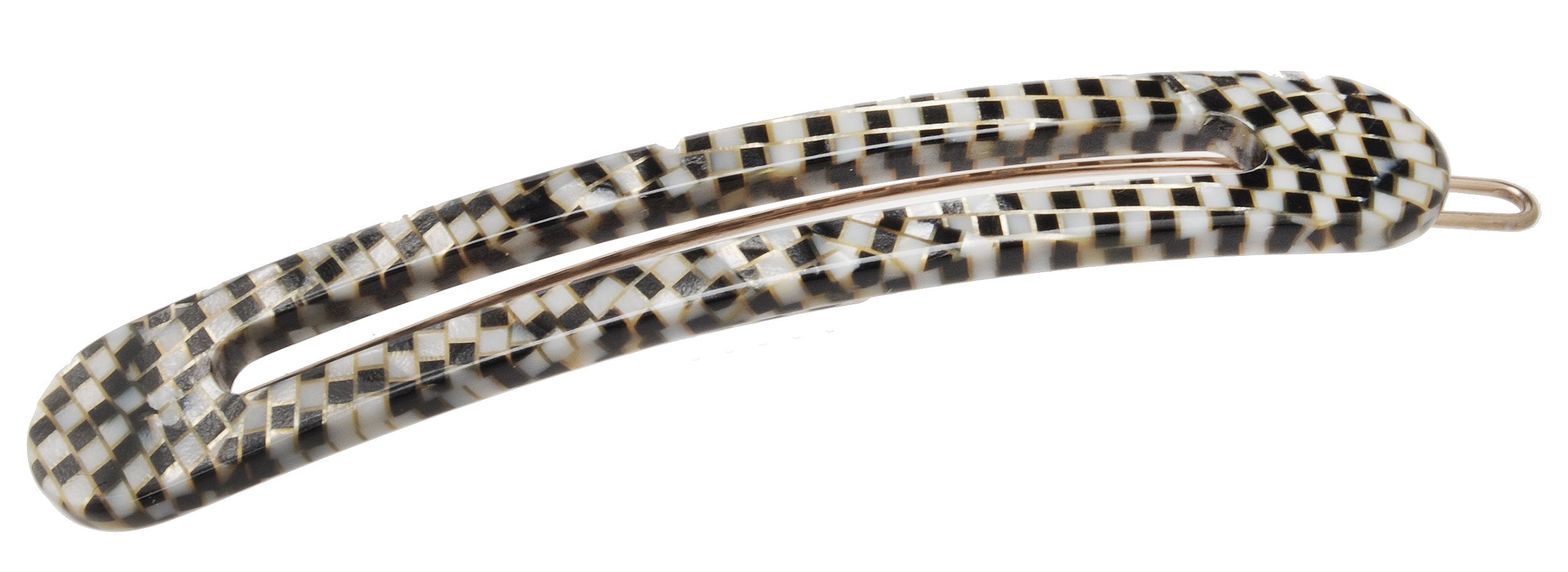 France Luxe(Opera Silver) - Cutout Oblong Tige Boule Barrette - Opera Silver