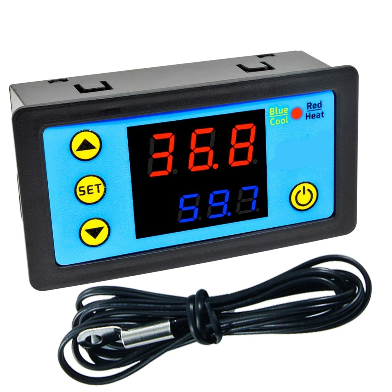 Termostato controlador de temperatura con pantalla digital W3231, 12 V CC, 24 V CA, 110 ~ 220 V, control inteligente de termómetro y módulo sensor NTC.(AC 110-120V)