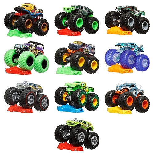 Hot Wheels Monster Trucks Veículo de Brinquedo Carro Surpresa Escala 1:64 para crianças a ...