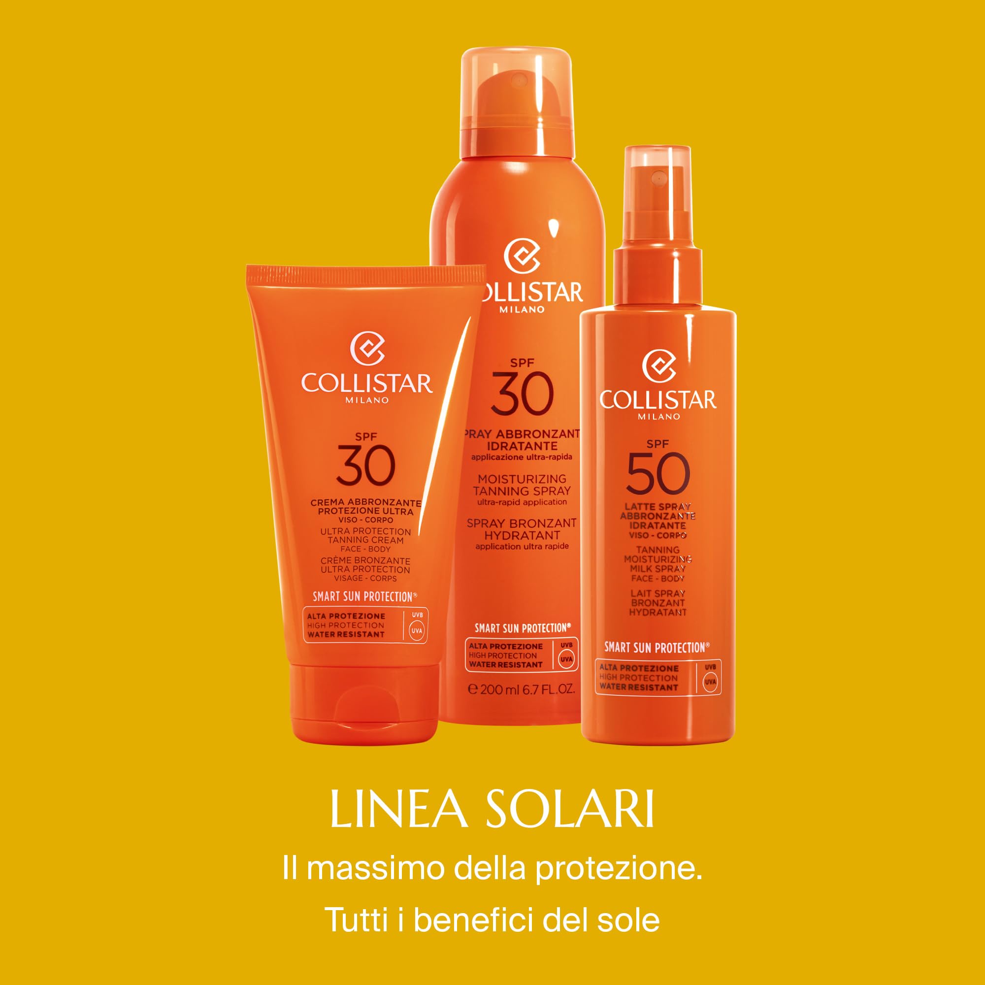 Collistar Olio Secco Superabbronzante Idratante, SPF 30, Intensifica l'Abbronzatura e Protegge dalla Salsedine, per Viso e Collo, Water Resistant, 200 ml