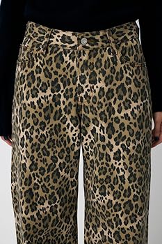 Amazon | [マウジー] デニムパンツ LEO PRNTED WIDE STRAIGHT 010IA111