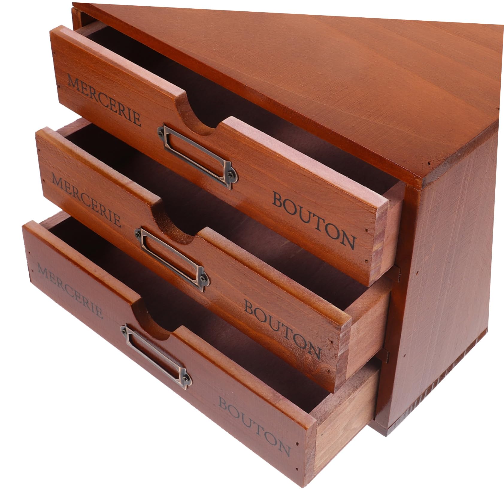 Ciieeo Organisateur de Bois Boîte de Rangement pour Cosmétiques Accessoire de Bureau Pratique