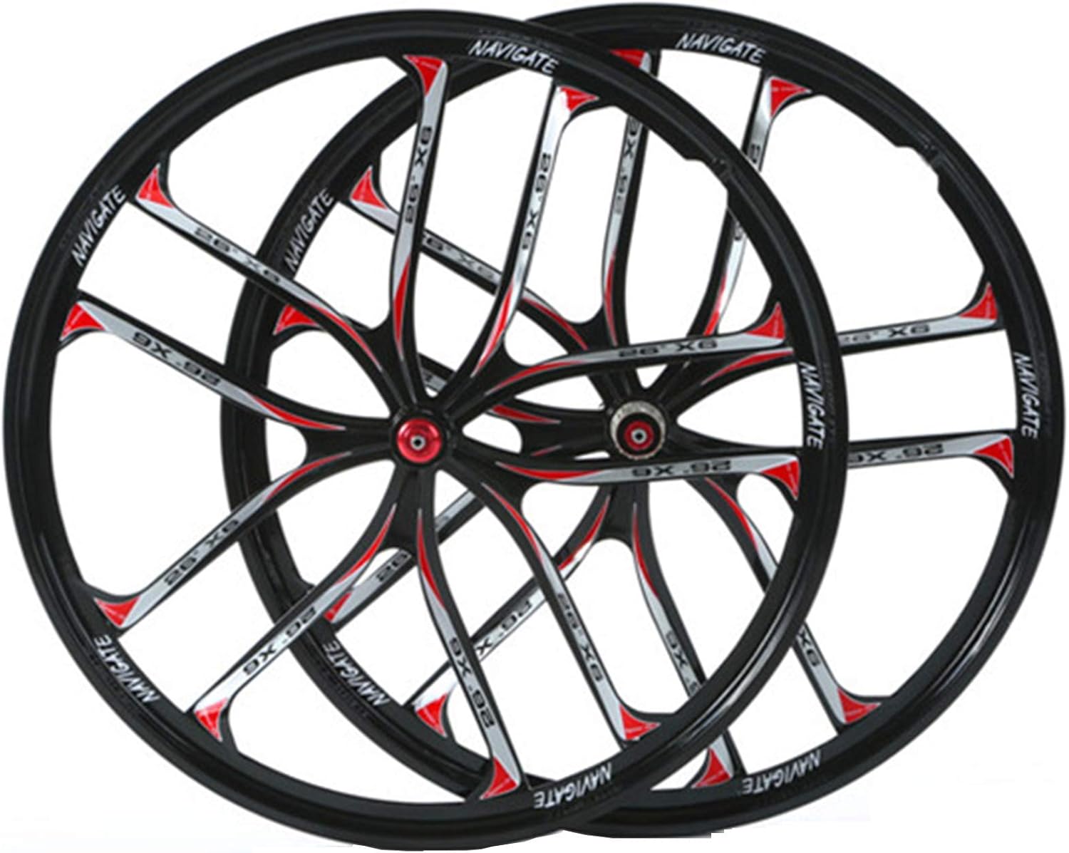 26 Inch Bike Wheel Set (Rear + Front Wheel), MTB Balance Bike, Bicycle Rims, Bicycle Wheelset