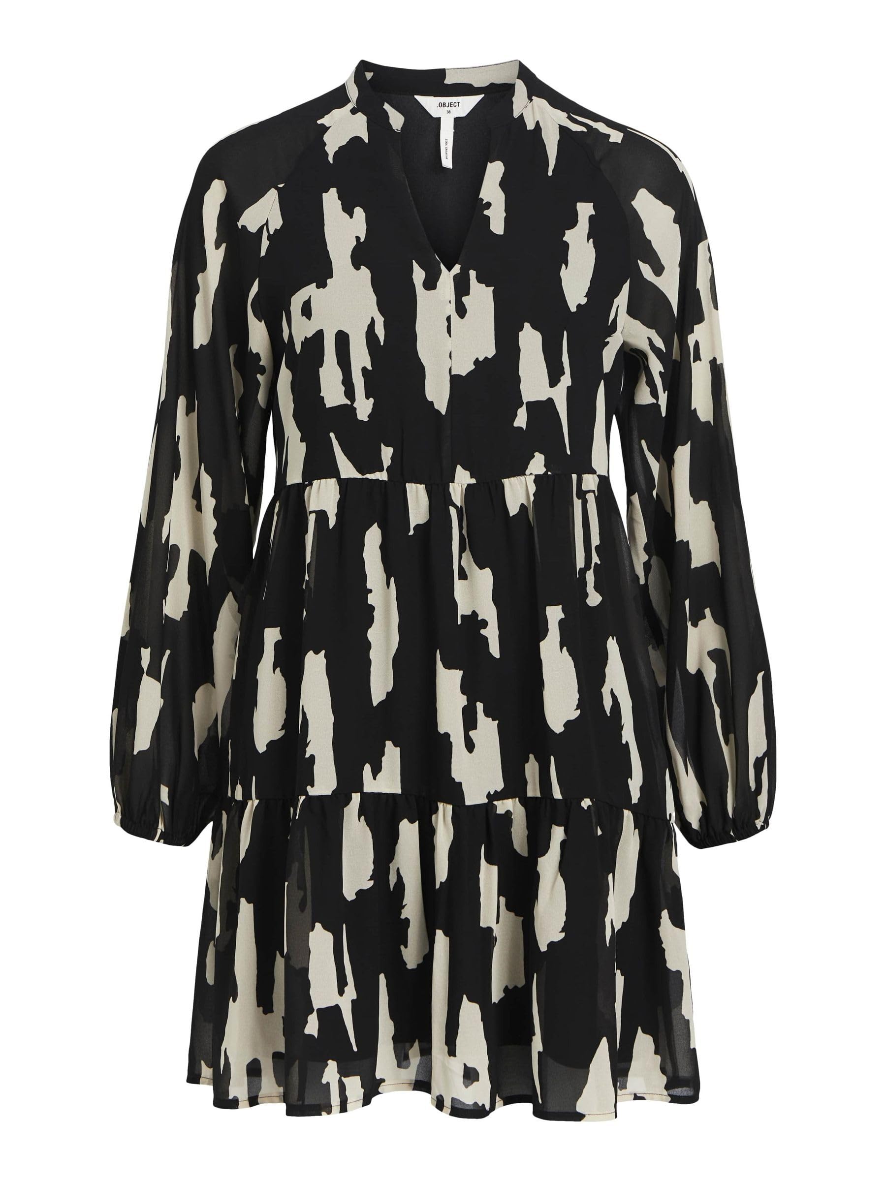 Object Damen Objmila Gia L/S Dress Noos Kleid