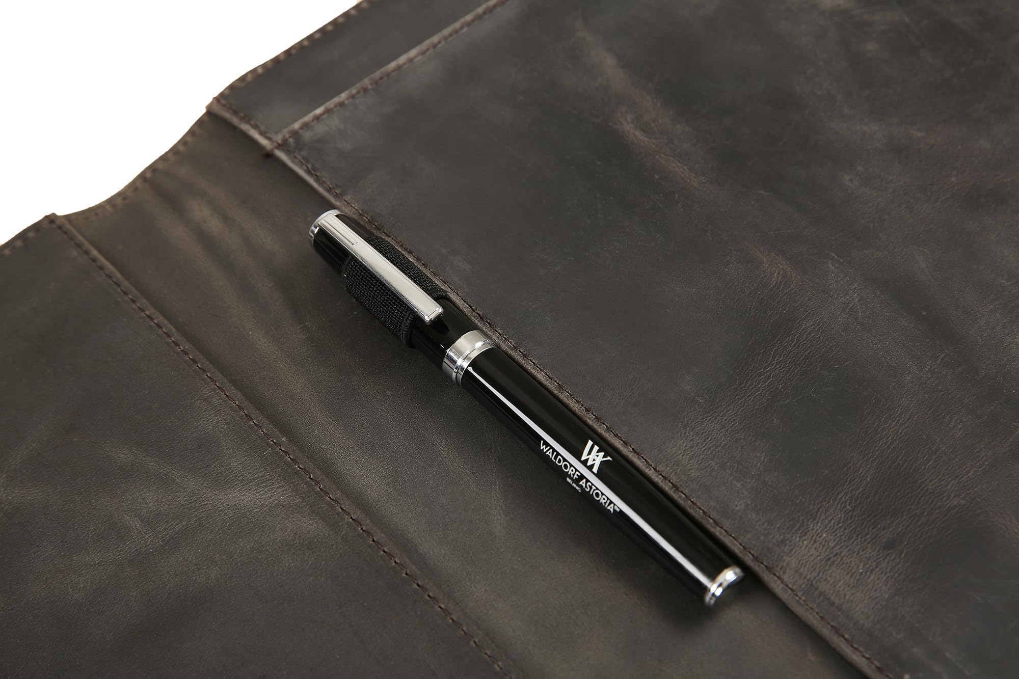 Portefeuille en cuir personnalisé pour homme, porte-documents en cuir pour femme, dossier de CV d'affaires, bloc-notes en cuir, support de bloc-notes en cuir A4 (gris, non personnalisé)