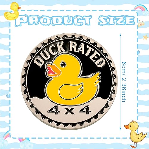 Miniatura 9 de Emblema de automóvil con clasificación de pato de 4 x 4 pulgadas, insignias de metal 3D, emblemas redondos compatibles con vehículos, camiones, SUV,
