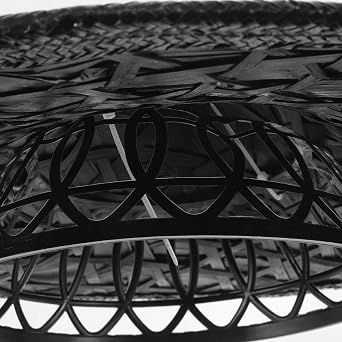 Happyyami Samurai Hat: Ancient Chinese Style Knight Headwear - Black Woven Hat For Performance Cosplay Party - Children Breathable Sunshade Cap