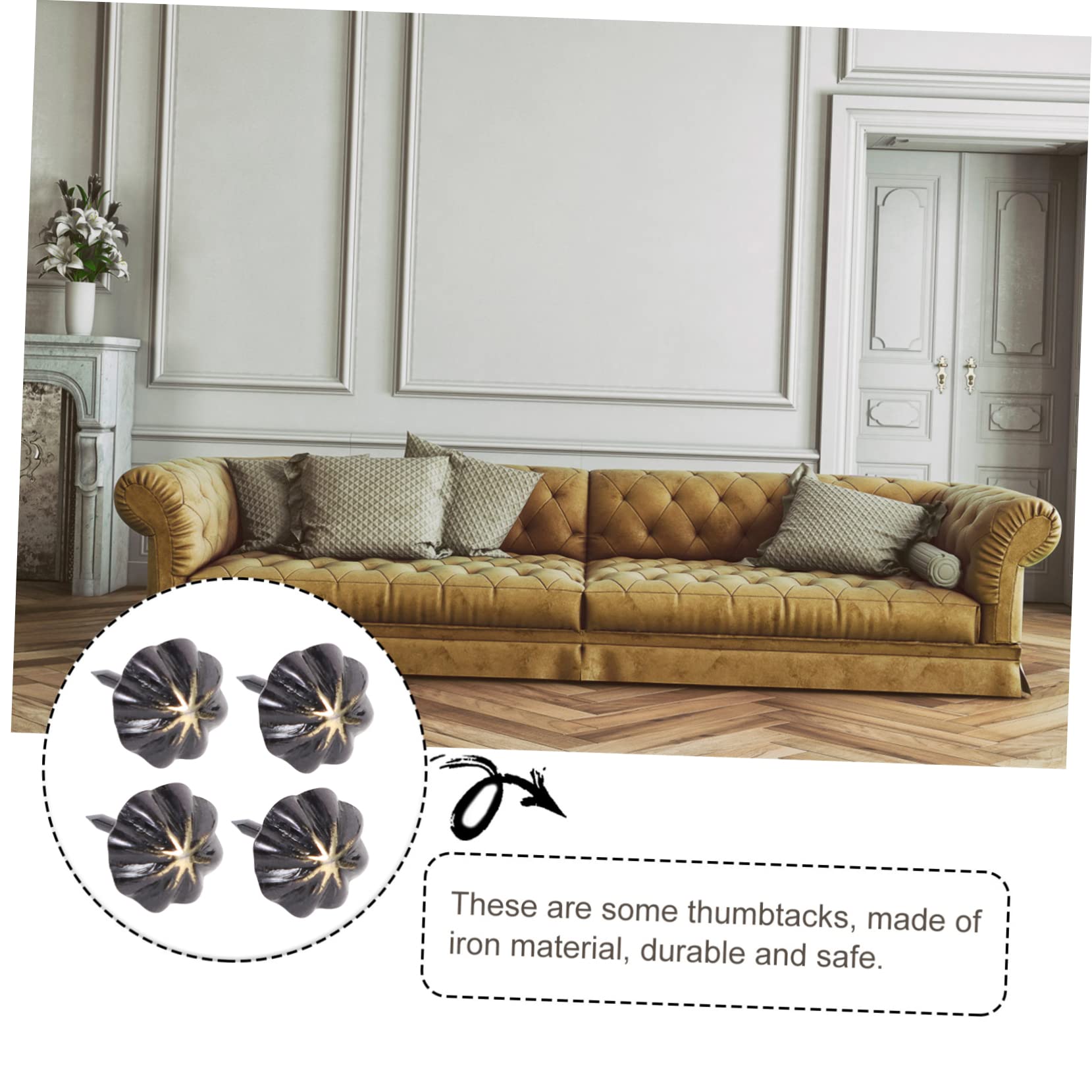 SOLUSTRE 500pezzi Chiodi Decorativi Per Tappezzeria Chiodi Ferro Per Mobili Design Elegante Per Divani e Arte Fai Da Te Facili Da Installare