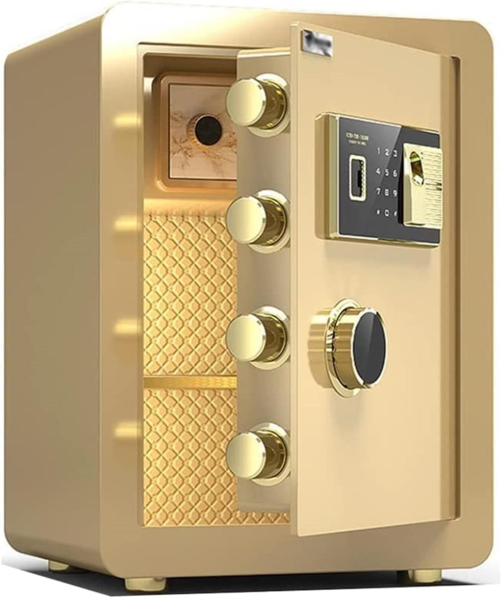 Safe Boxes For Home,Safe Box With Code,safe box Fireproof Safe Security Digital Cabinet Safe Safes Heavy-Duty Steel Large Safe,Fireproof(Gold,45 X 38 X 32cm)