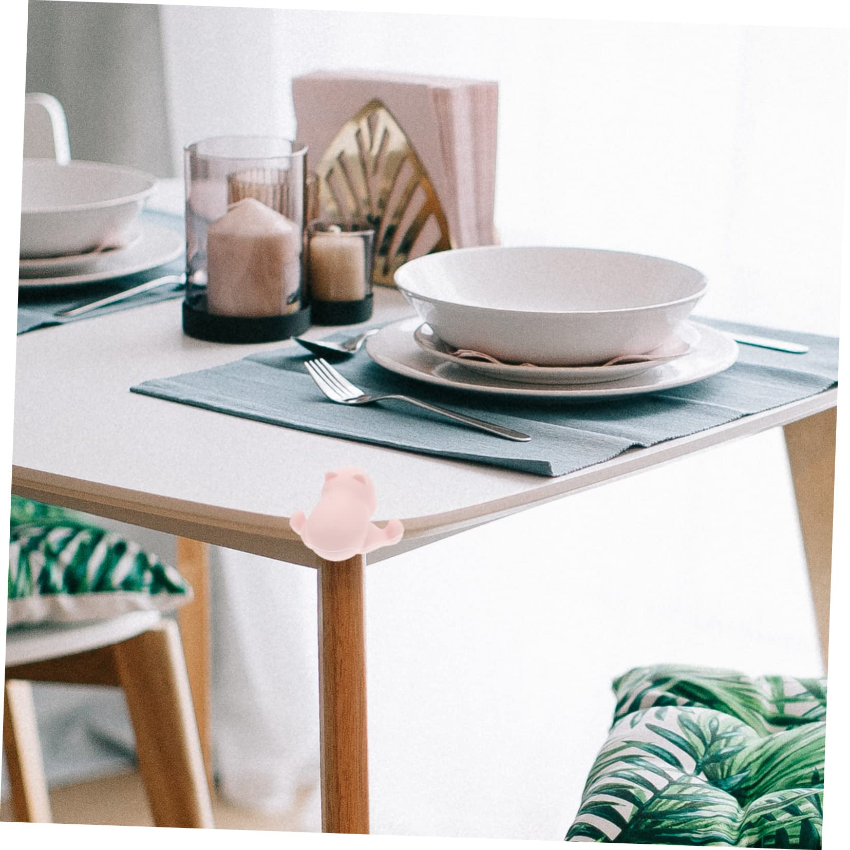 Protections D’Angle de Table en Silicone 4 Pièces, Motif Animal | Bébé, Pose et Retrait Faciles, Lot de 4, Forme Chien, Usage Mobilier Familial
