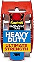 Scotch Heavy Duty Shipping Packaging Tape, 1.88" x 27.7 yd, Great for Packing, Shipping & Moving, Clear, 1 Dispensered Roll (142L)