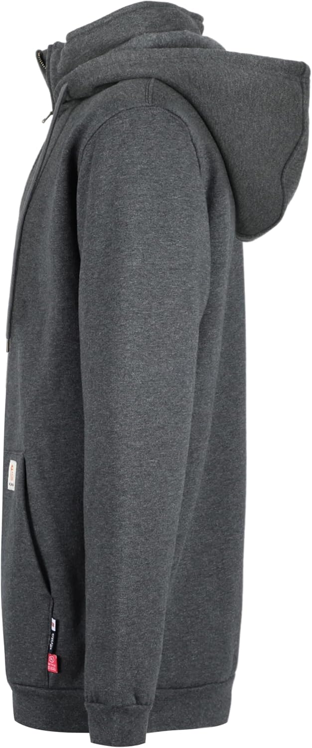 BOCOMAL FR Hoodies 1/4 Zipper Pullover 10.5oz Cotton Fleece Fire Resistant Hooded Sweatshirts-NFPA2112 CAT2 - Image 3