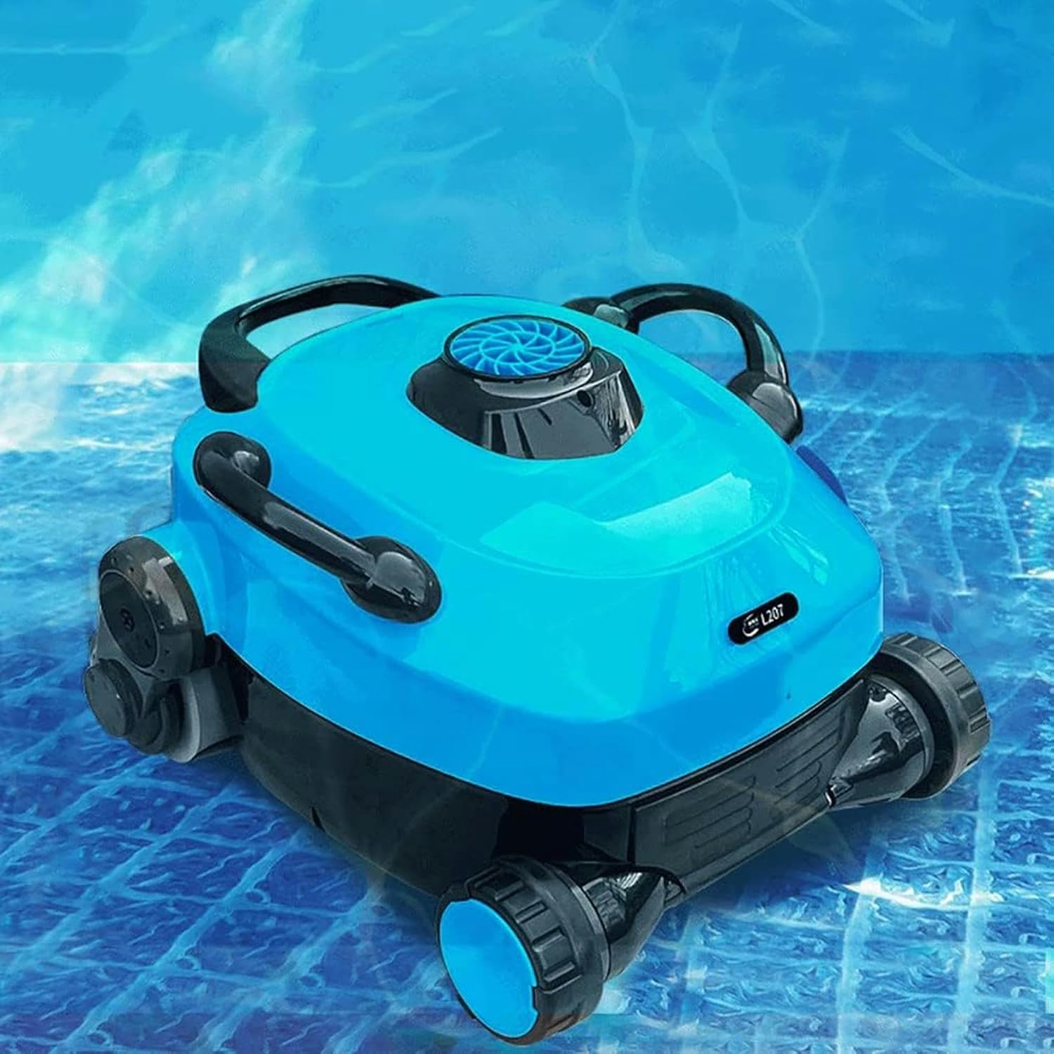 Wireless Robotic Pool Cleanser, Pool Vacuum Cleaner for Walls with Strong Suction, Intelligent Road Planning, Fast Charging, Ideal for High Pools
