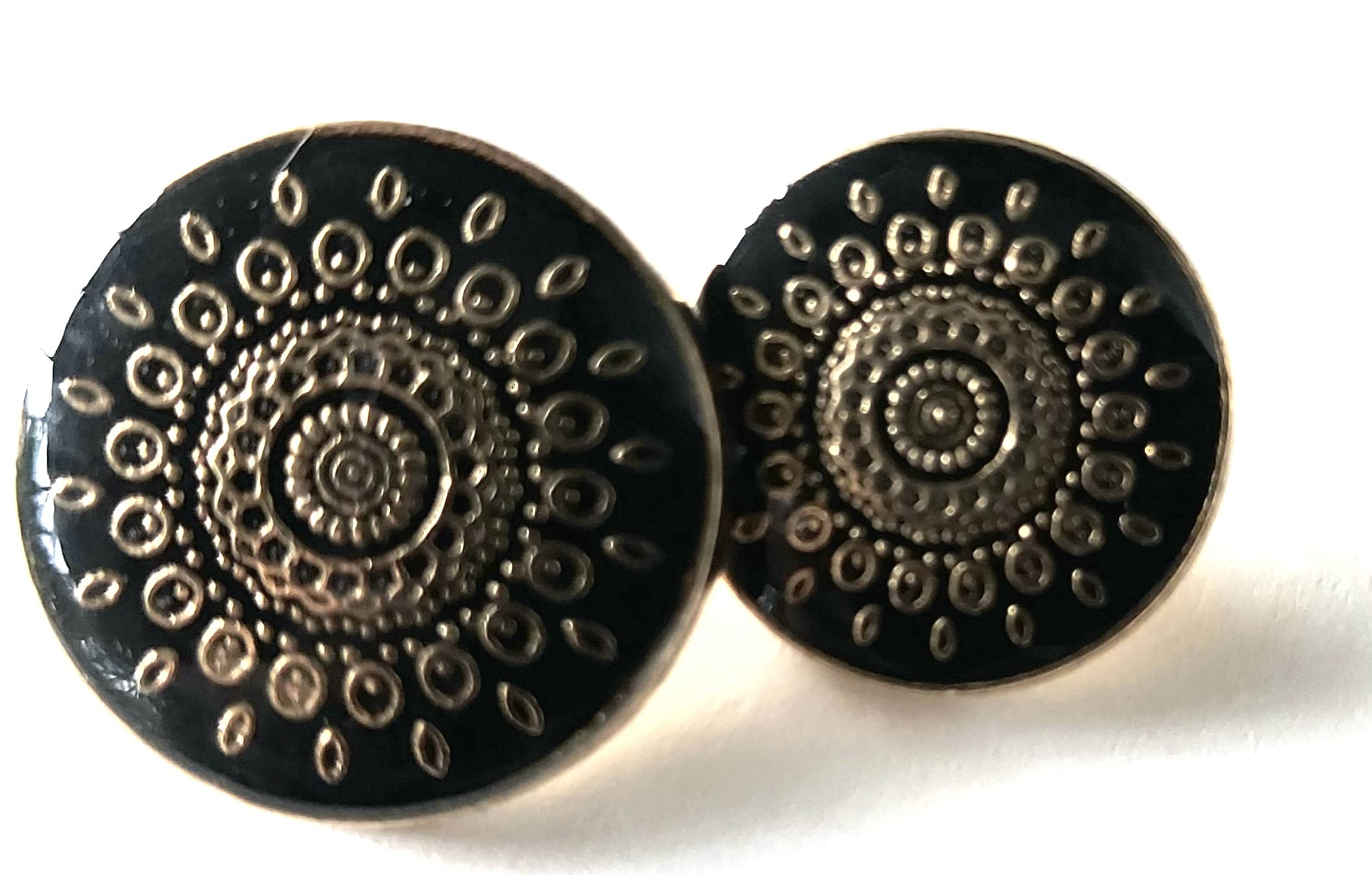 Aswani Metal Buttons for Suits and Jacket (Black, Gold)