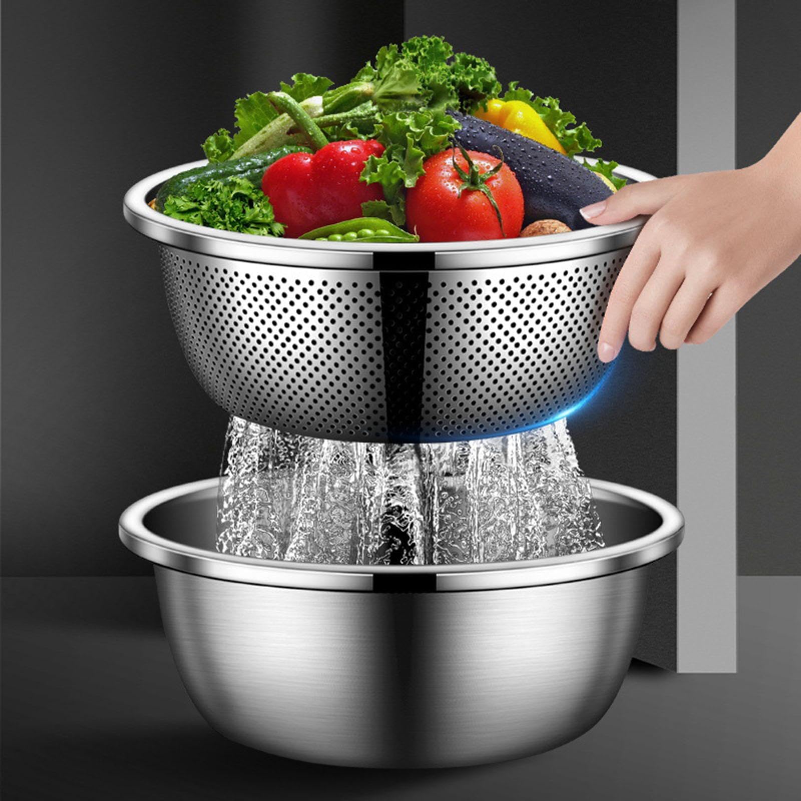rockible Colador de Cocina para Preparar Y Ensaladas, 34cm
