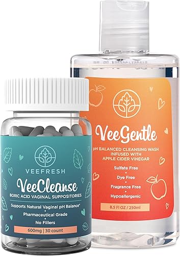 VeeFresh VeePower Lite Bundle - Un práctico paquete de cuidado femenino para el control de frescura y olor en cualquier momento, supositorios de