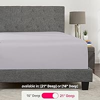 Vista 98 de DeaLuxe Kids Twin Deep Pocket Fitted Sheet - White - Microfiber - 16' Deep - Twin Size 39' x 75' - Perfect Fit for 14'-18' Mattresses