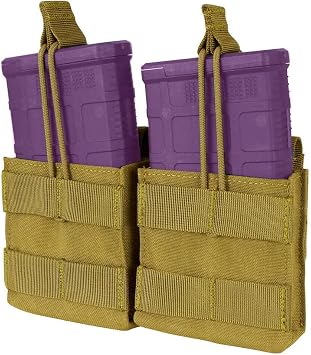 Coyote Tactical Double 7.62 .308 Open Top Bungee Molle Mag Pouch