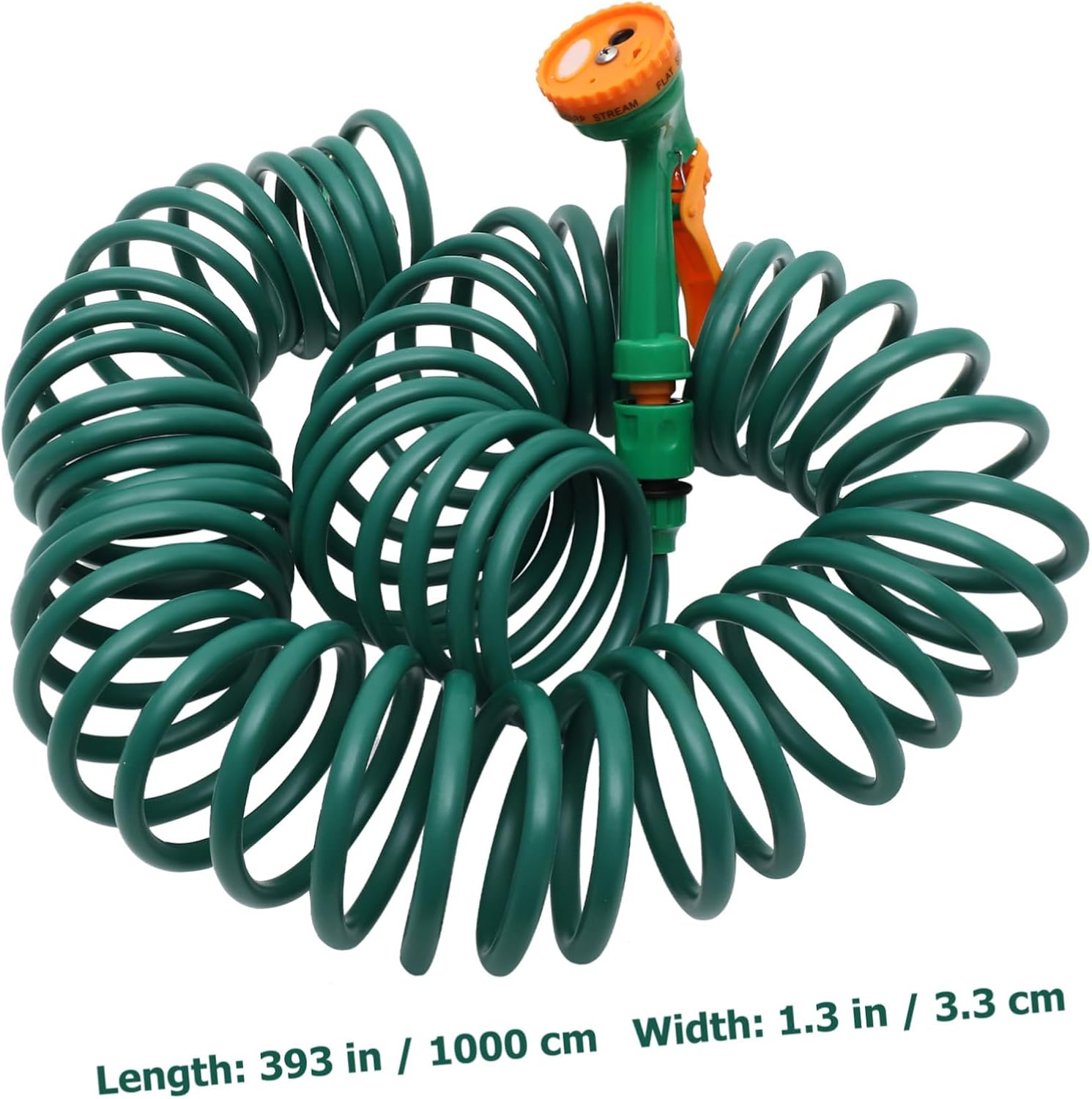 10M Flexible Self Coiling Garden Hose with Sprayer Head Retractable Irrigation Hose for Car Washing Plant Watering and Outdoor Use for Yards and Gardens