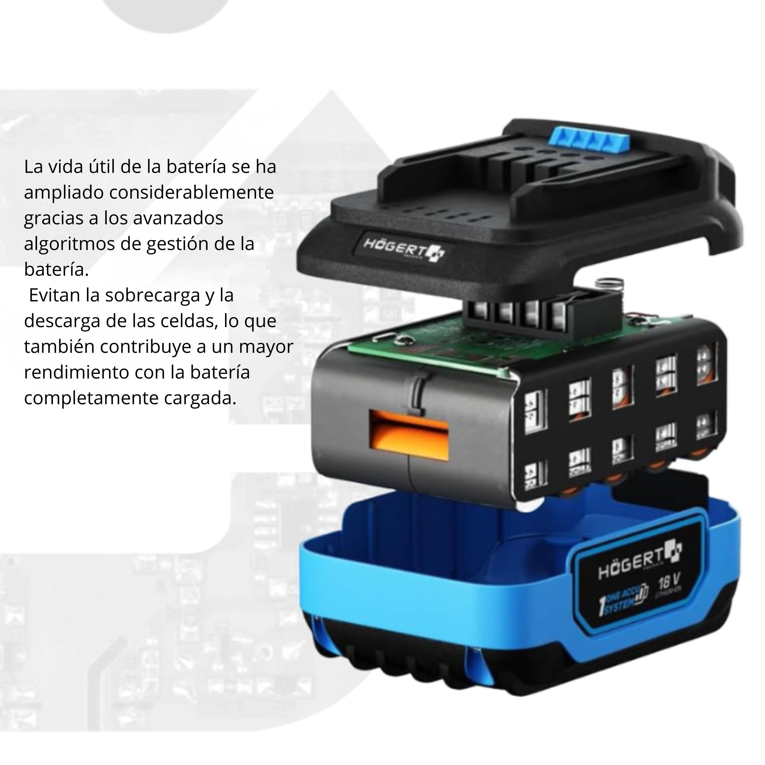 Högert Technik Engrasadora a Batería 18V OneAccuSystem, 680 Bar, 280 g/min, Pistola de engrase con LED, válvula de Purga de Aire, Correa para Hombro, para Taller, Set mit Akku 4Ah + Ladegerät 4A