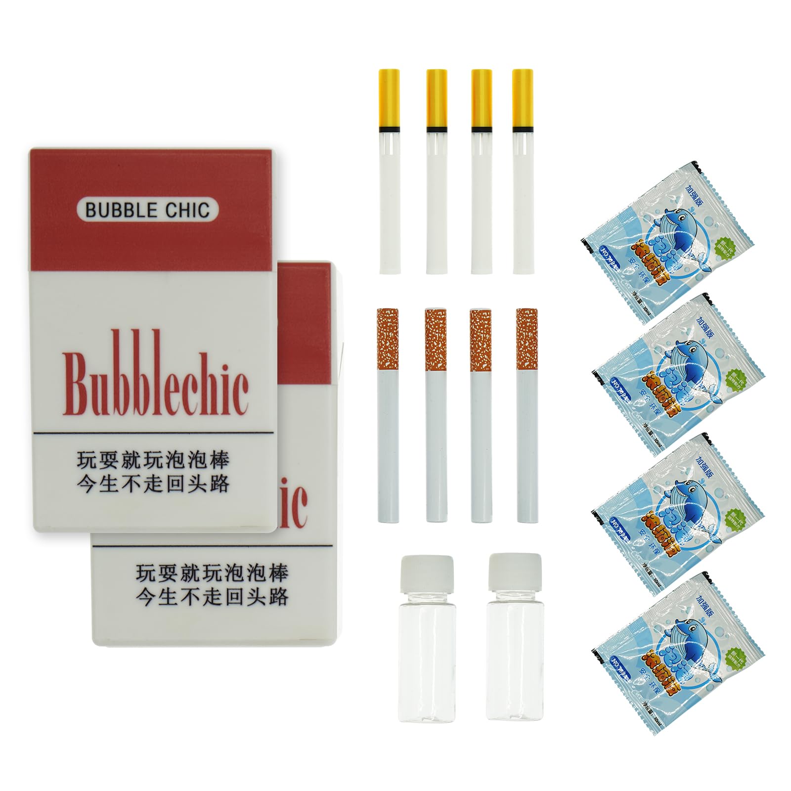 Bubble Cigarette Pack – Realistic Fake Cigarette Bubble Blower with Bubble Solution, Mini Cigarette Bubbles Maker for Stress Relief, Fun Party Gift for Adults — view 9