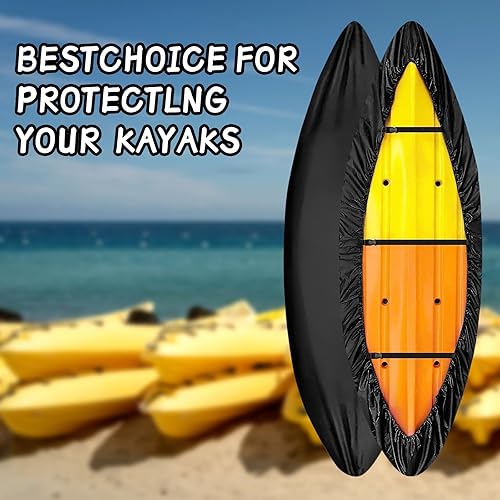 Miniatura 6 de Funda de kayak 420D impermeable, resistente a los rayos UV, para almacenamiento en interiores y exteriores, cubierta de almacenamiento de kayak,