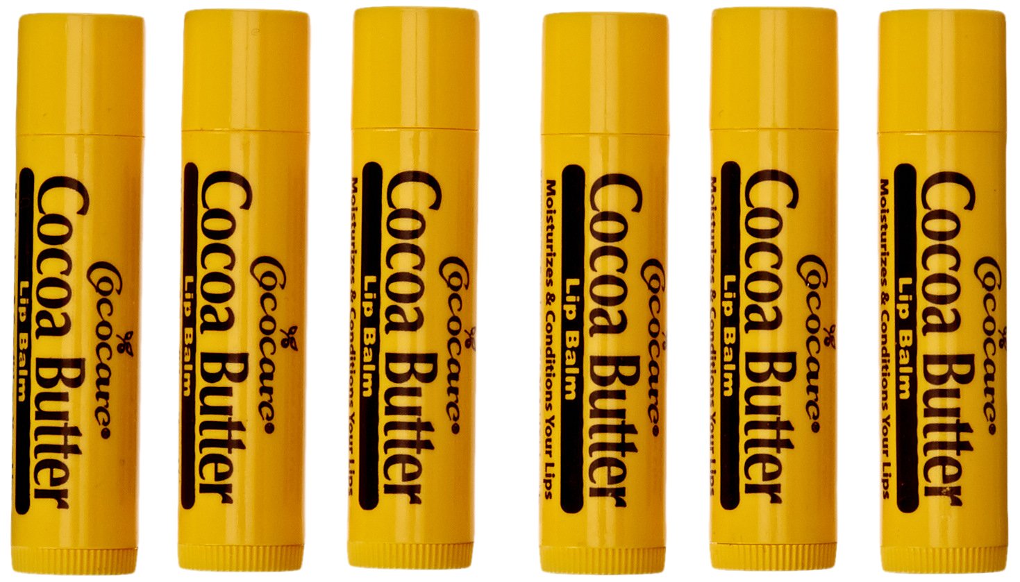 Cocoa Butter Lip Balm, .15 oz, 6 Pack