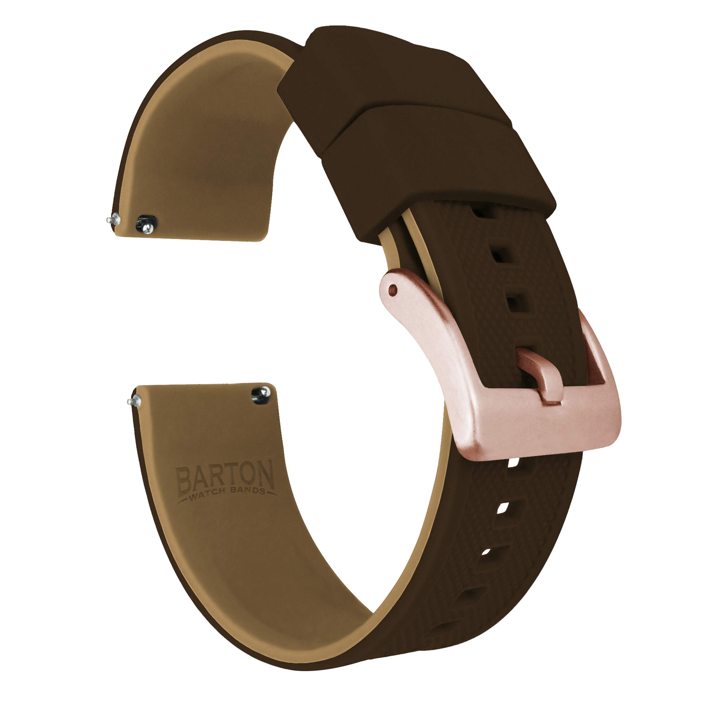 BARTON Elite Silicone Watch Bands - Gold Buckle Quick Release