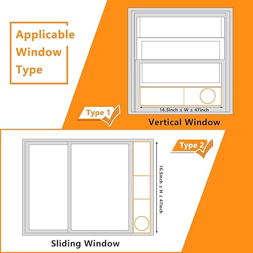 Miniatura 4 de LBG Products Kit de placas de sellado de ventana de aire acondicionado portátil, unidad de ventana de CA vertical, kit de ventilación de ventana de