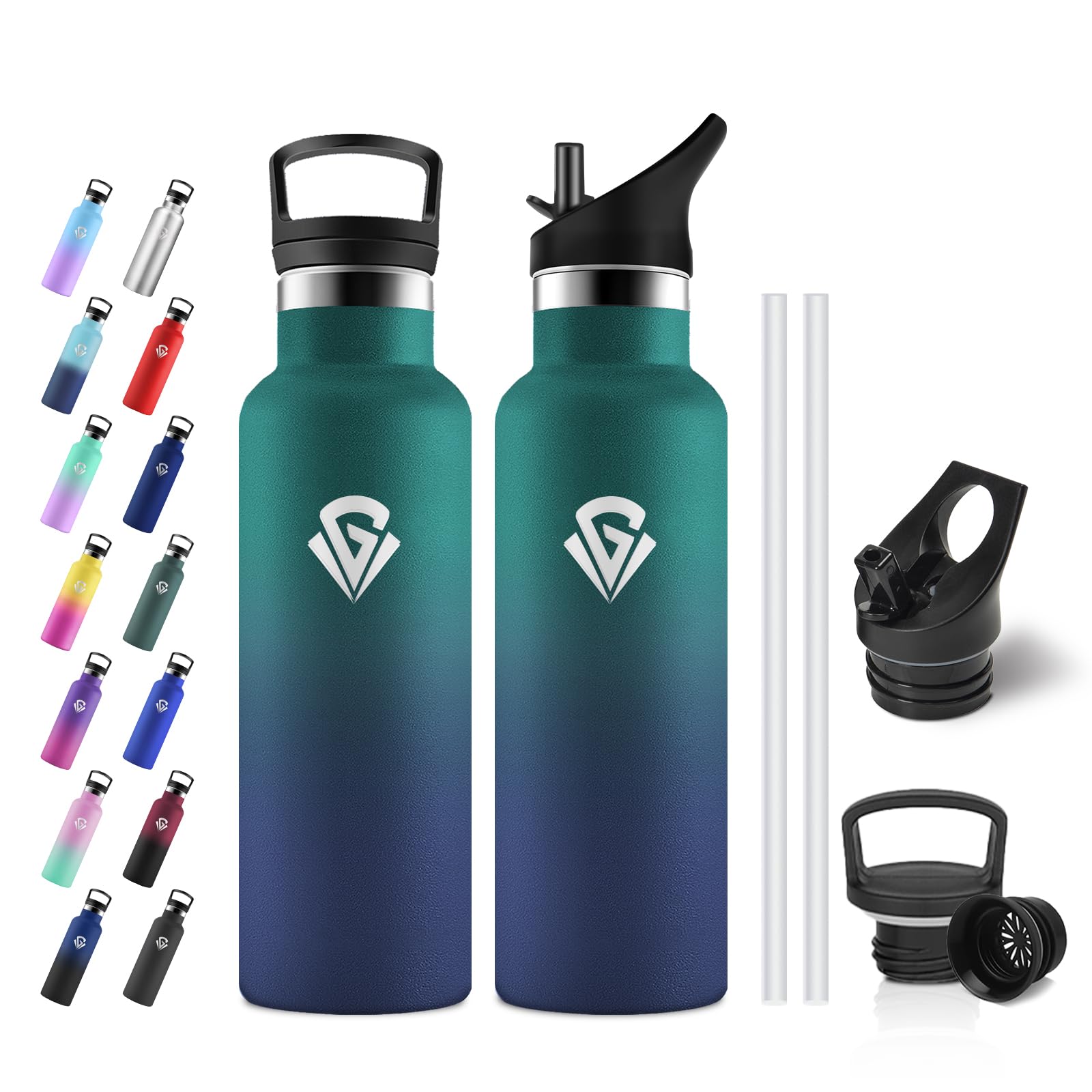 JAPORIA 500ml Thermal Water Bottle with Straw BPA Free Insulated Thermal Bottle for Office, School, Camping, Gym