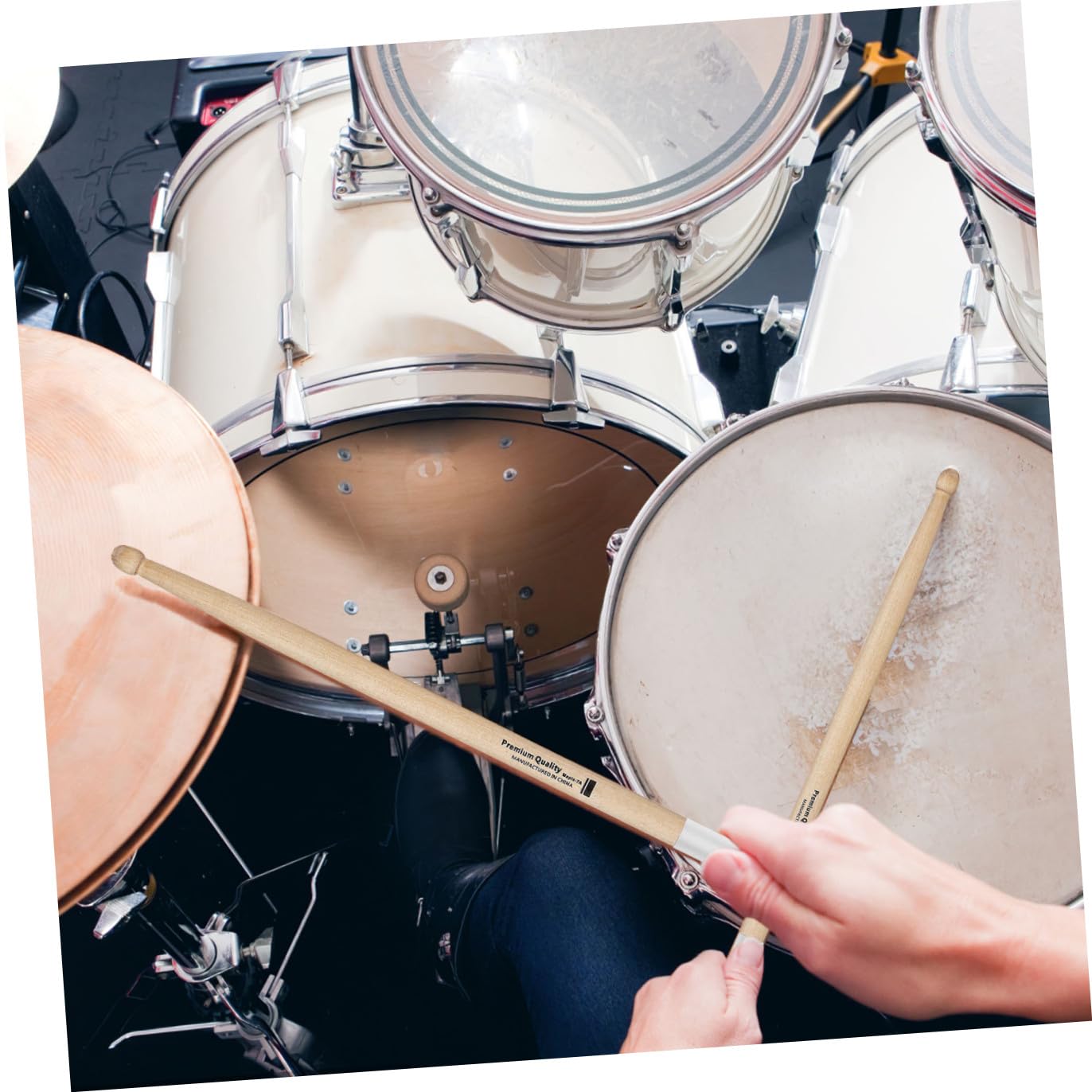 Abaodam 12 Paare Holz Schlagzeugstöcke Rutschfeste Drumsticks für Anfänger Erwachsene und Vielseitig Einsetzbar Langlebig und Stabil Farben