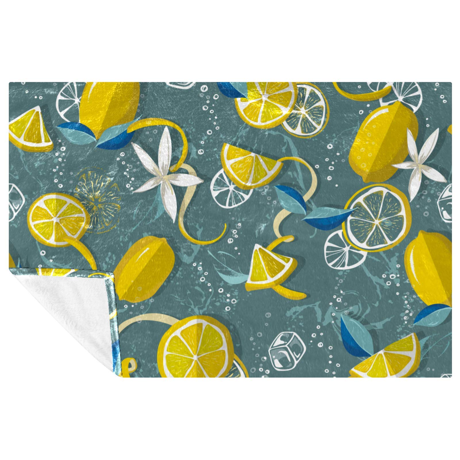 Couverture citron pour pique-nique, camping et sieste sur le canapé