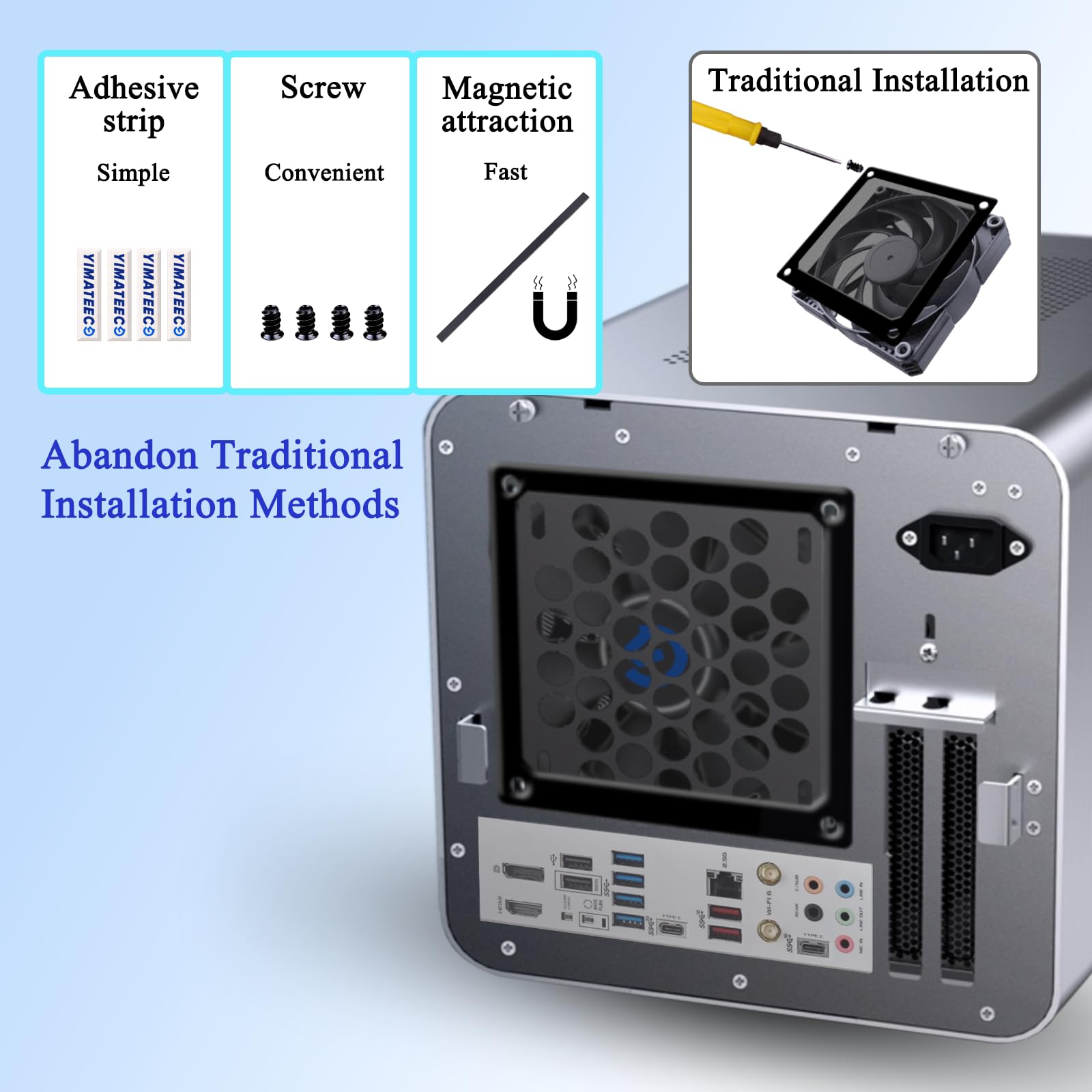 Filtri Antipolvere Magnetici Per PC - 2 Pezzi, 140x140 Mm, Nylon, Bianchi, Per Case Computer! - Foto 11