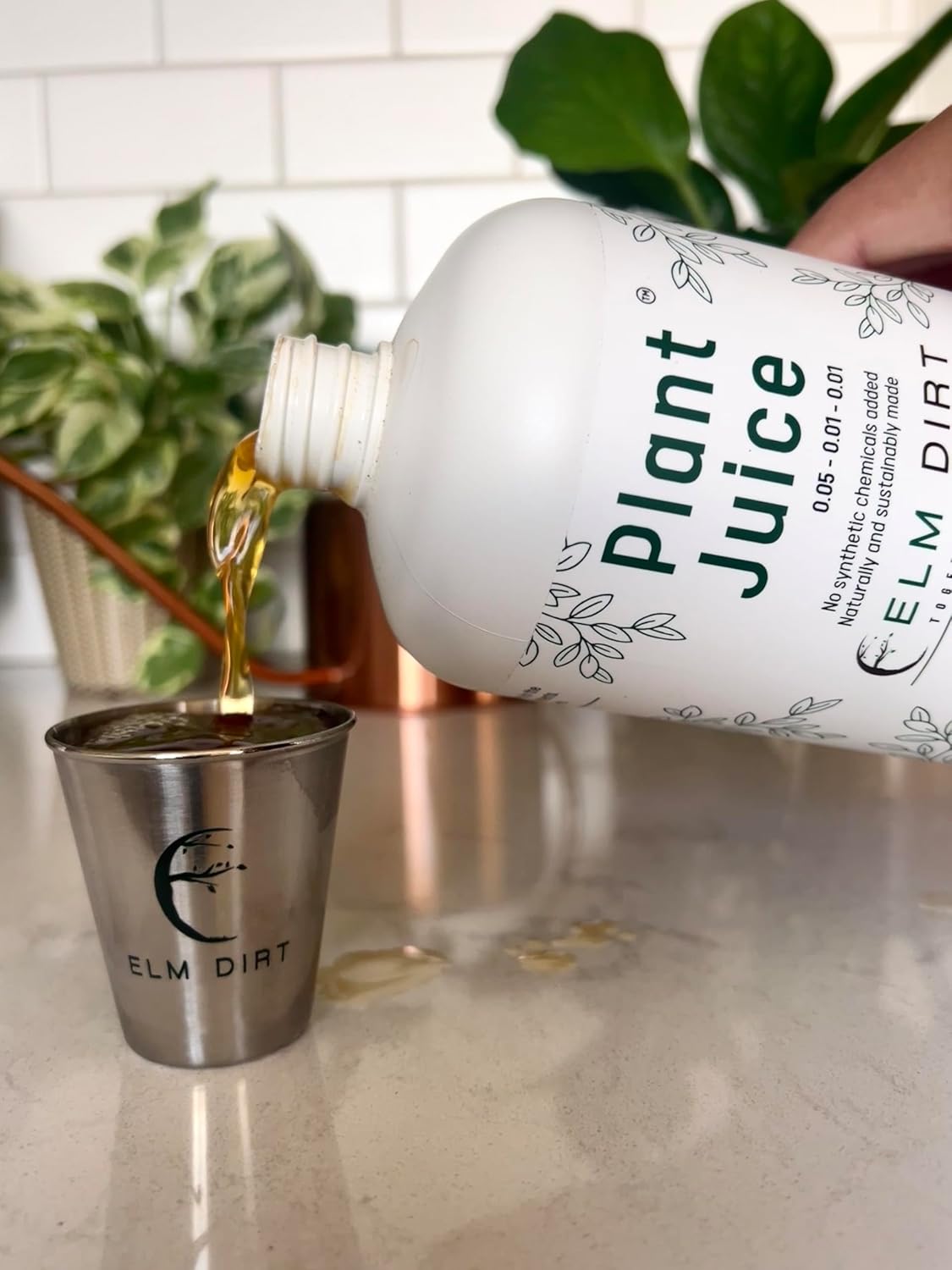 Elm Dirt Plant Juice, Organic Plant Fertilizer, 32 fl oz, Natural Soil Enhancer for Better Root Growth