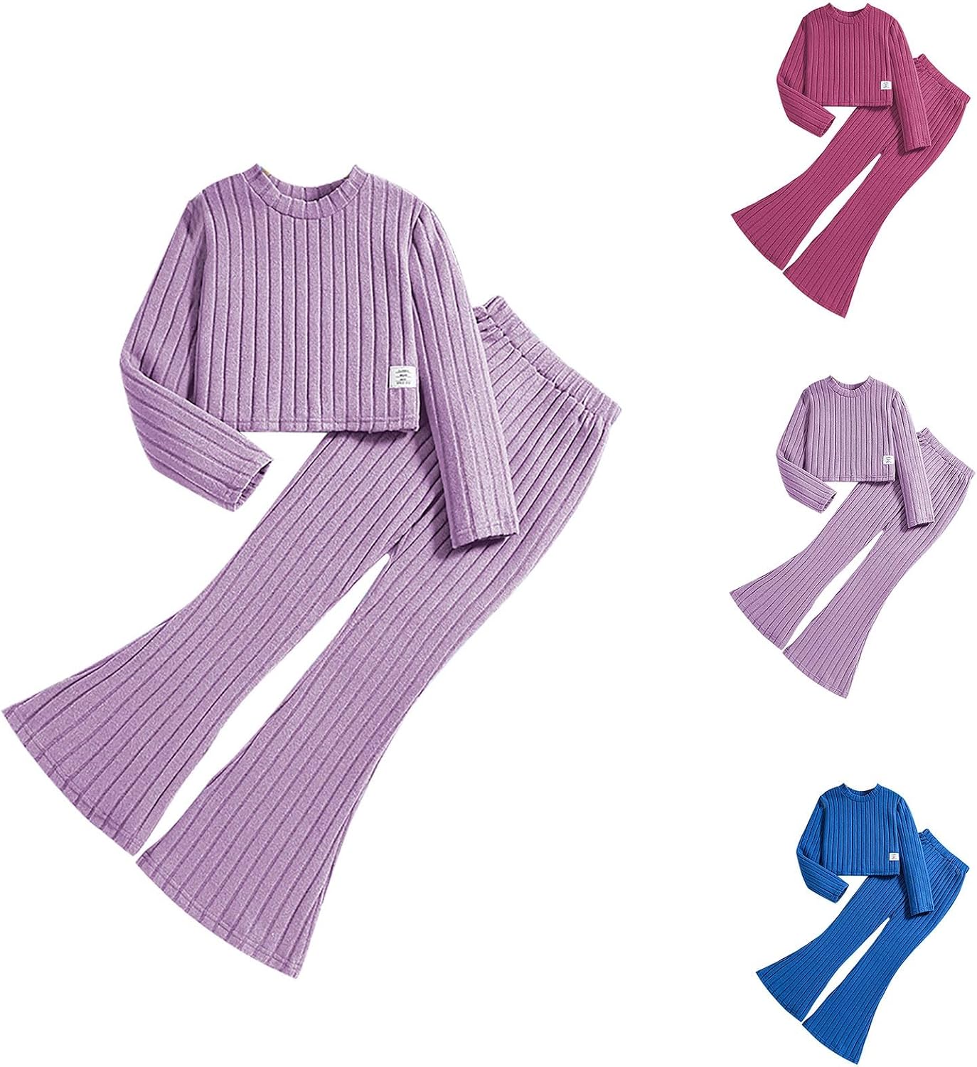 Boys Girls 2 Pcs Sweatsuit Pants Long Sleeve Hoodie Sweatshirt And Sweatpant Kids Clothes Toddler Outfits 2 To 7 Yrs