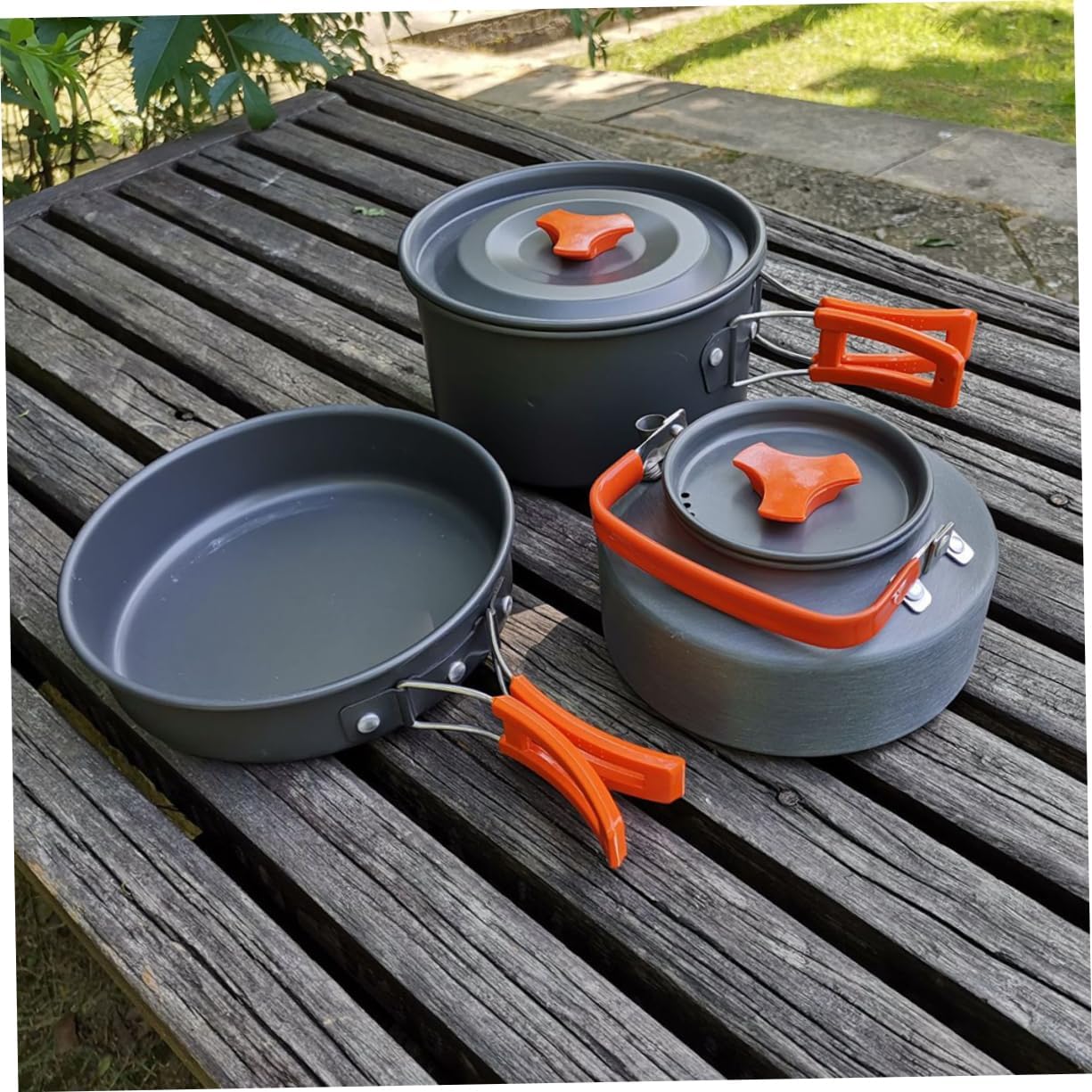1set Outdoor Cookware Pot Portable for Camping Hiking and Picnics and Fine Workmanship