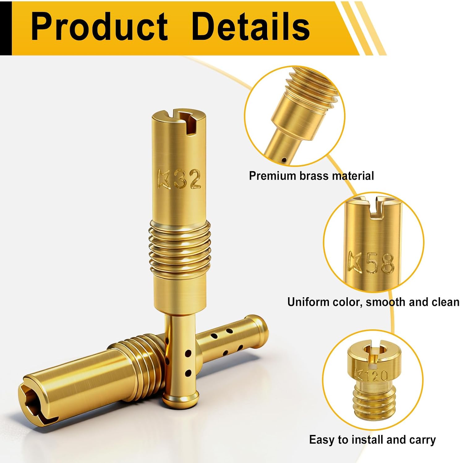 22Pcs Excellent Carburetor Jet Kit, Include 11 Pieces Carburetor Main Jet and 11 Pieces Slow Jet Compatible with Nibbi PWK Keihin Honda OKO CVK PE PWM Type.