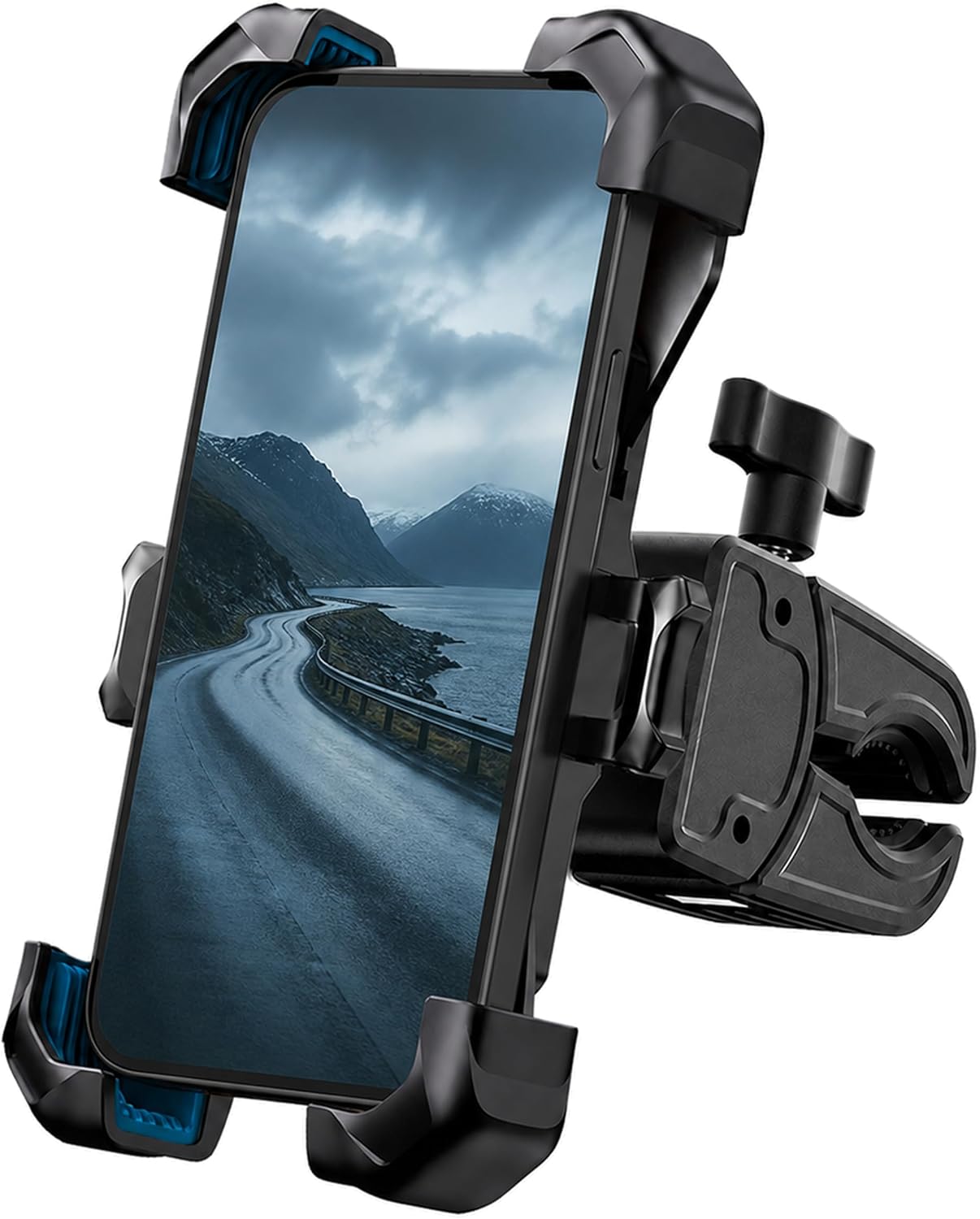 Motorcycle Phone Mount, Handlebar Holder for Bike Scooter