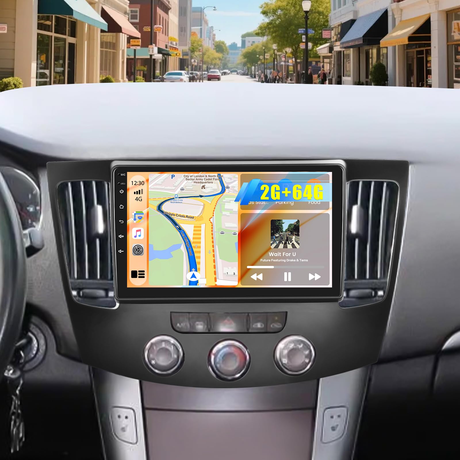 Hikity 4 Core 64G Android Car Stereo for Hyundai Sonata 2009 2010 (Manual A/C) Radio 9 Inch Touchscreen Car Radio Wireless Carplay Android Auto GPS