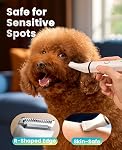 oneisall Dog Clippers with Double Blades,Cordless Small Pet Hair Grooming Trimmer,Low Noise for Trimming Dog's Hair Around Paws, Eyes, Ears, Face, Rump (White)