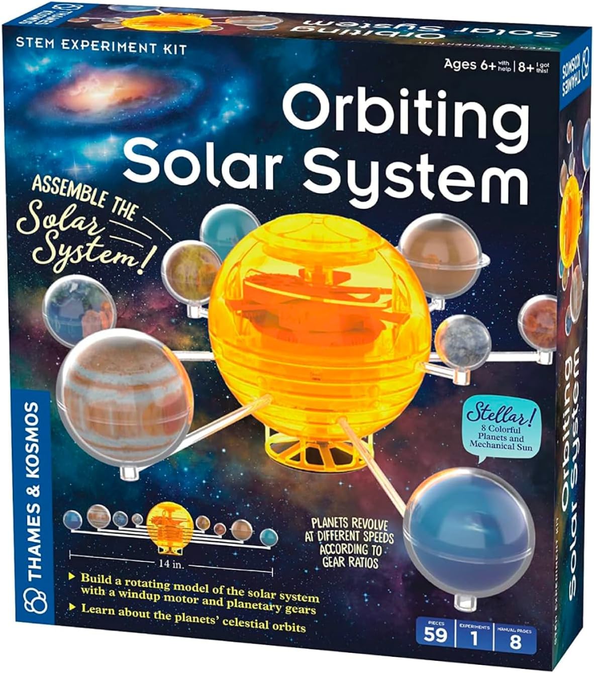 Thames & Kosmos Orbiting Solar System | STEM Astronomy Kit for Kids Age 6+ | Build & Explore Planetary Motion | Learn About the Solar System Through Hands-On Science
