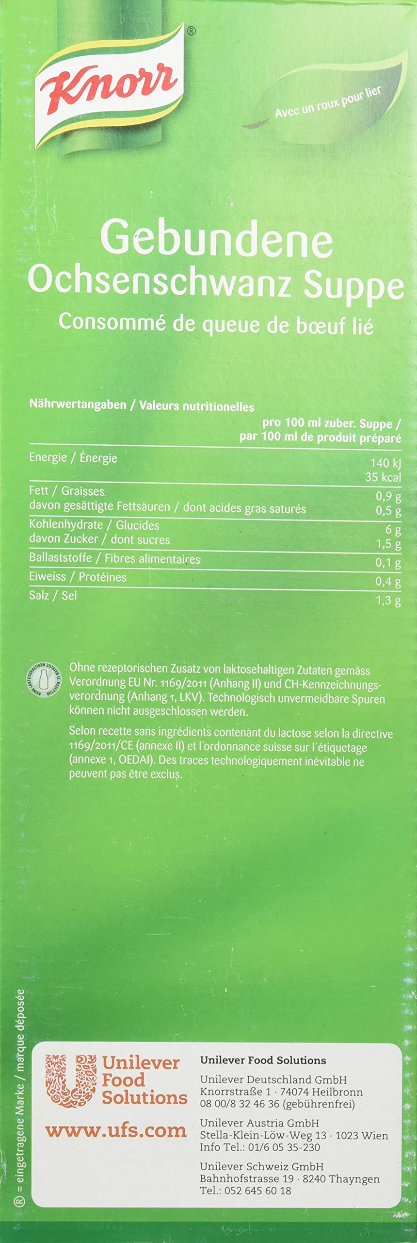 Knorr gebundene Ochsenschwanzsuppe Trockenmischung (mit Rosmarinnote) 1er Pack (1 x 2,7 kg)